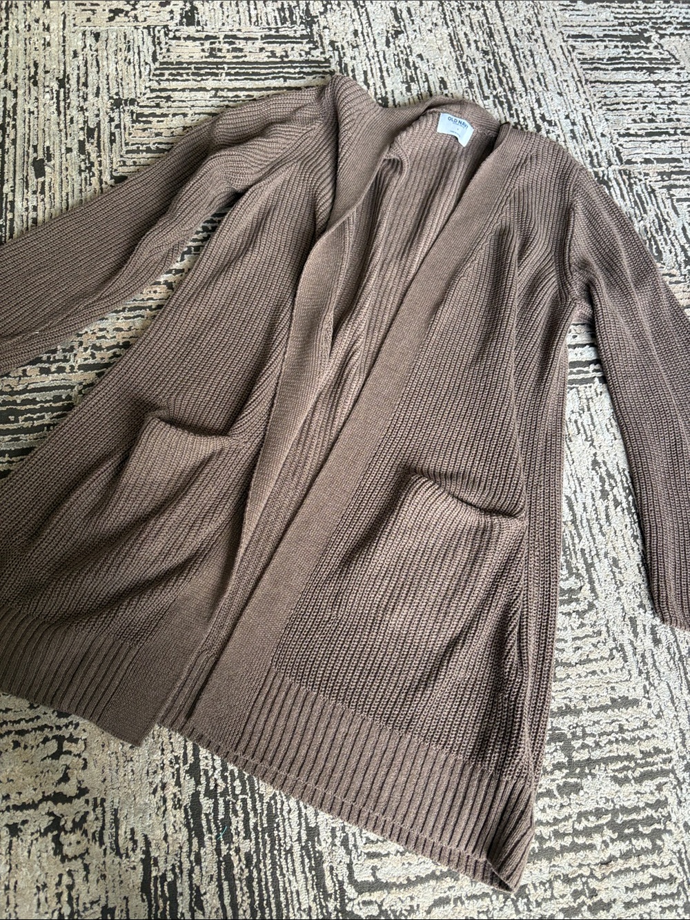 Old Navy Open-Front Long Women's Cardigan - Taupe Brown